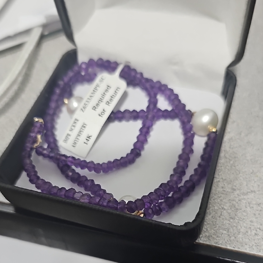 Elegant Purple Beaded Necklace